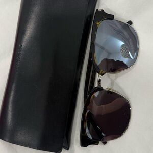Yves Saint Laurent Black and Silver Sunglasses